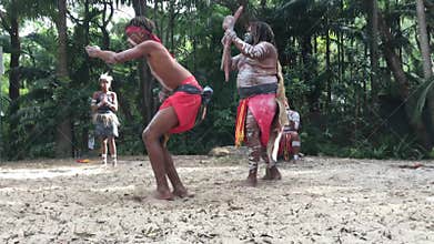 Indigenous Australian Aboriginal People Dancing