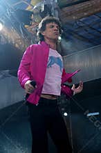 The Rolling Stones ,Mick Jagger during the concert
