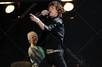 The Rolling Stones , Mick Jagger during the concert