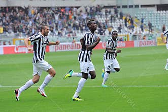 Paul Pogba celebrates after the goal