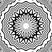 Beautiful Black and white Mandala illustration pattern.