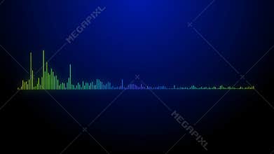 4k music rhythm grahic,audio equalizer,audio spectrum glow simulation use for music and computer calculating.