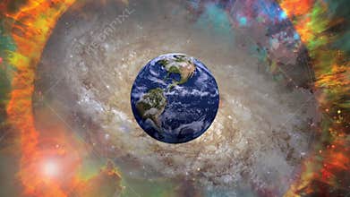 Earth in surreal space
