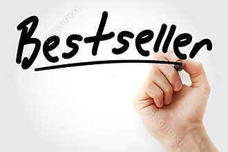 Hand writing Bestseller with marker