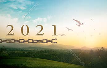 New year 2021 concept