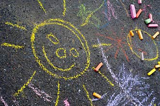 Child's chalk drawing