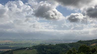 Landscape with hills in Italy