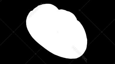 Fresh bread bun spin and float - isolated, alpha channel included