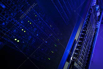 Server rack cluster in a data center
