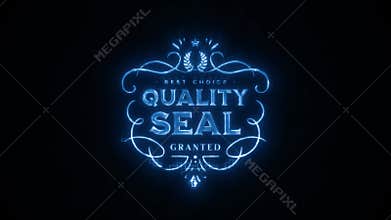 Cyber Electronics Awards Badge Seal With Texture Animation