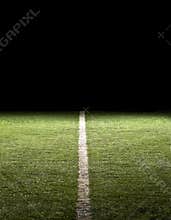 Line on a Football Field at night