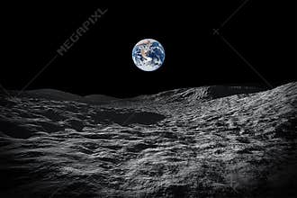 view to our planet earth from moon