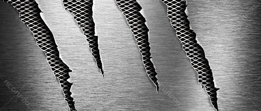 Torn aluminum metal texture