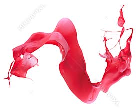 Macro red paint splash