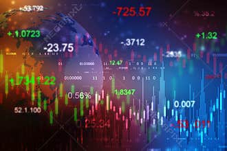 Stock market chart. Business graph background, Financial Background