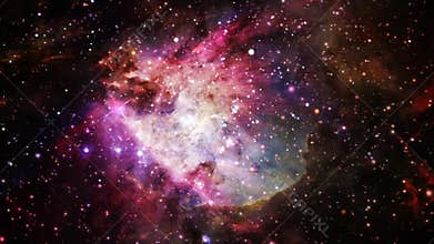 Navigating through stars to the center of a nebula