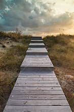 Boardwalk Through Dunes Outer Banks North Carolina