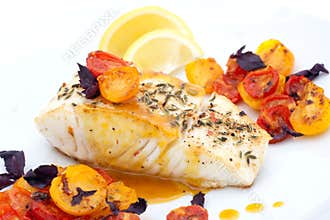 Pan fried halibut