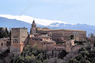 The Alhambra in Granada, AndalusiÃ«, Spain.