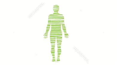 Human Anatomy Flickering 2D Animation