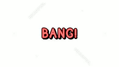 Bang - expression word text on a white background Comic Style 4k
