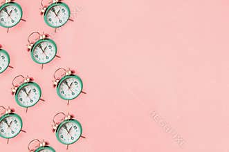 Pink and Teal Daylight Savings Time Concept