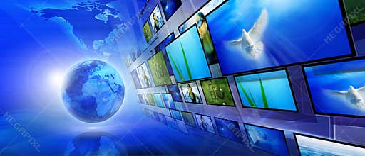 Blue internet background