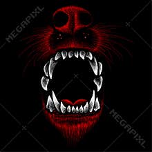 111animals,wolf, dog, old, drawing, vector, illustration, t shirt, design, isolated, jaws, teeth, motorcycle, graphic, painting, h