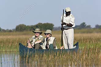 Tourists in the Okavango Delta - Botswana