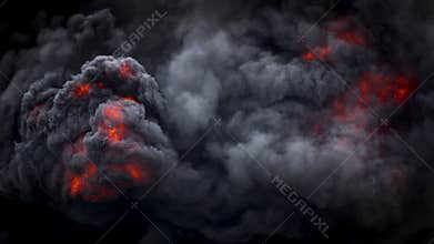 Volcanic pyroclastic flow volcano eruption