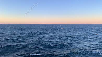 View from a big ship on the open sea