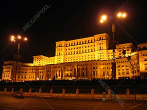House of Parliament - night, Bucharest, Romania