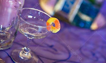 Purple wedding table decorations