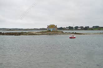 A beautiful islet and house image