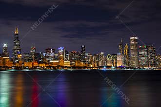 Happy New Year on Blue Cross Blue Shield Tower