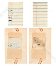 Library Book Page Set from the 1960s and 1970s
