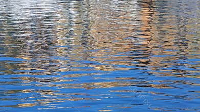 Buildings reflections in water