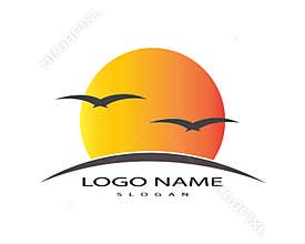 sun logo vector template