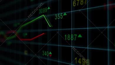 Stock market or forex trading graph and chart suitable for financial investment concept. Economy trends. Abstract