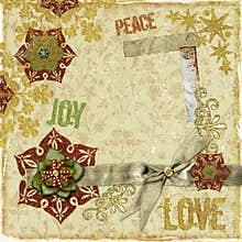 Vintage Christmas Scrapbook Frame or Card