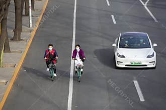 Beijing corona, covid-19. And green riding and clean driving