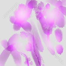 Eye catching illustration of colorful Flowers standing on Table. Elegant  overflowing light purple background.