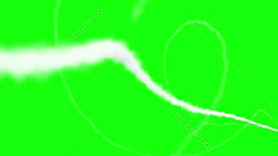 F-16 fighting aircraft jet green screen side 3D rendering background