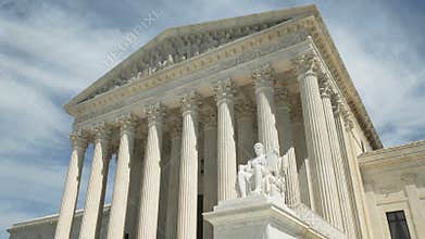 Oblique shot of the us supreme court in washington d.c.