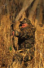 Bowhunter at Full Draw