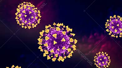 Covid 19 Virus Visualization Looping Animation