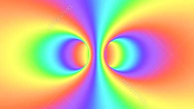 Spectrum psychedelic optical illusion. Abstract rainbow hypnotic background.
