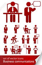 Set informational business icon