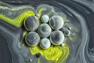 Colourful acrylic bubbles.Abstract ink design template mixed texture background. Liquid color backdrop. Wallpaper pattern. Oil