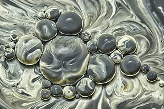 Colourful acrylic bubbles.Abstract ink design template mixed texture background. Liquid color backdrop. Wallpaper pattern. Oil